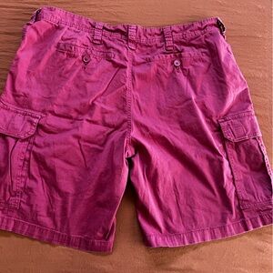George Red Cargo Shorts